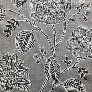 Skyward in Thunder | Home Decor Fabric | Large Scale Floral in Grey | Kaufmann | Medium Weight | 54" Wide | By the Yard