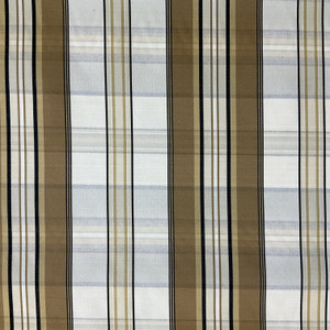 Malty in Cocoa | Drapery / Upholstery Fabric | Plaid in Brown / Tan / Off White | Lightweight | 54" Wide | By the Yard