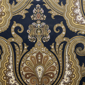 Pashmina in Java | Home Decor Fabric | Large Scale Paisley in Black / Brown | Braemore | Medium Weight | 54" Wide | By the Yard