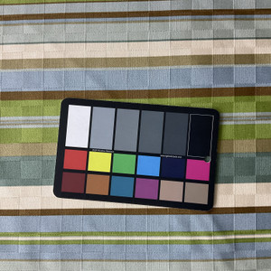 Linear in Spa | Home Decor Fabric | Blue Green Brown Stripe Geometric | Drapery | Waverly | 100% Cotton | 54" Wide | By The Yard