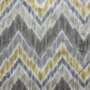 Tribal Find in Yellow | Home Decor Fabric | Yellow Grey Chevron | Braemore Fabrics | 54" Wide | By The Yard