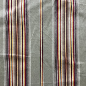 Padre in Stone | Upholstery Fabric | Red Yellow Khaki Stripes | Medium Weight | 54" Wide | By The Yard
