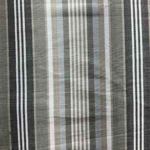 Meadow Stripe in Linen | Upholstery Fabric | Grey Beige Stripe | Medium Weight | 54" Wide | By The Yard