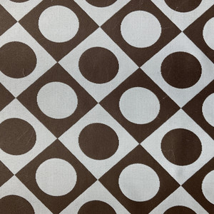 Polka Dots in Blue Brown | Upholstery Fabric | Geometric | Medium Weight | 54" Wide | By The Yard