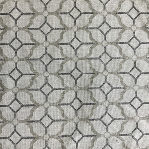 Cass in Cream | Home Decor Fabric | Lattice in Grey / Off White | Magnolia Home | 54" Wide | By the Yard