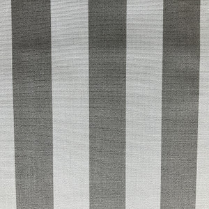 Sunbrella-like Silica Stripes | Grey / White | Outdoor Fabric | Awning Weight | Solution Dyed Acrylic | 46" Wide | By the Yard