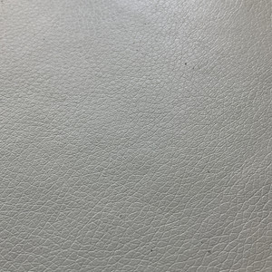 Pluto in Fog / Light Grey | Faux Leather Vinyl Upholstery Fabric | Light Grain | Thin and Workable | 54" Wide | By the Yard
