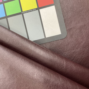 Cantina in Blackberry | Faux Leather Vinyl Upholstery Fabric | Light Grain | Dk Purple | Heavy Weight | 54" Wide | By the Yard