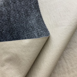 Henry in Taupe | Warm Tan Texture  Soft Faux Leather  Upholstery Vinyl Fabric |  Heavyweight | Felt  Backed | 54" Wide | Sold BTY