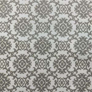 Medallion in Stone | Outdoor Printed Fabric | Grey / Off White | Tommy Bahama | 54" Wide | By the Yard
