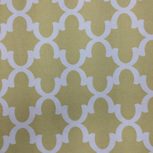 2 Yard Piece of Quatrefoil Muted Yellow / White | Home Decor Fabric | Premier Prints | 54 Wide | By the Yard