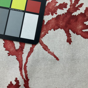 Amalfi in Red / Beige | Home Decor Fabric | Nautical Watercolor Coral |  Vilber | Medium Weight | 100% Cotton | 54" Wide | By the Yard