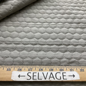 Honeycomb in Chrome | Pre Quilted Upholstery Fabric | Hexagon Geometric in Taupe | Heavyweight | 54" Wide | By the Yard