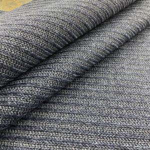 Pismo in Marine Blue | Outdoor Upholstery Fabric | Braided Stripes | Open weave / Water Friendly | Heavyweight | 100% Olefin | 54" Wide | By the Yard