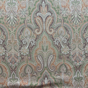 2.5 Yard Piece of Trophy Room in Heritage by P/Kaufmann | Orange / Green | Home Decor Fabric | Light Upholstery / Drapery | 54" Wide | By the Yard