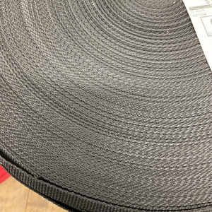 1.5 Inch Black Lightweight Woven Polypropylene Webbing | Bag Strapping | Edging