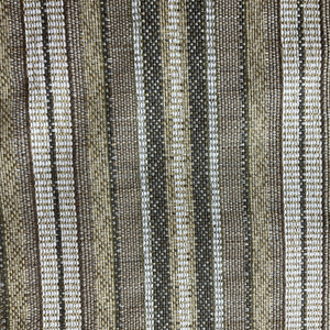 Softy in Linen | Jacquard Upholstery Fabric | Stripes in Brown / Tan / White | Heavy Weight | 54" Wide | By the Yard