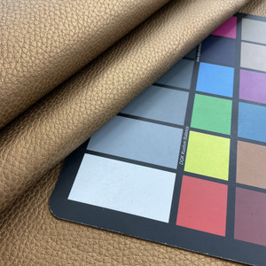 Dallas in Copper  | Metallic Matte Pebble Texture  Faux Leather Upholstery Vinyl Fabric | Heavyweight | Indoor Furniture | Flannel Backed  | 54" Wide | Sold BTY