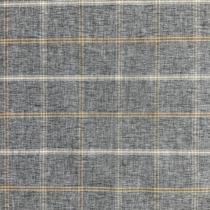 Editor in Charcoal | Marled Grey, Tan and White  Windowpane Plaid Decor Fabric | Home Decor | Lightweight Upholstery | 54 Wide | Sold BTY