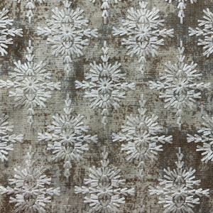 Asterisk in Driftwood | Home Decor Fabric | Embroidery on Mottled Background | Tan / Brown / Grey / Off White  | P/K Lifestyles | Medium Weight | 54" Wide | By the Yard