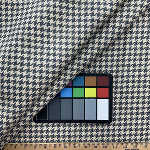 Kerry In Charcoal  | Upholstery Fabric | Grey / Off White / Taupe Houndstooth | Ralph Lauren | Heavy Weight |  54" Wide | Sold BTY