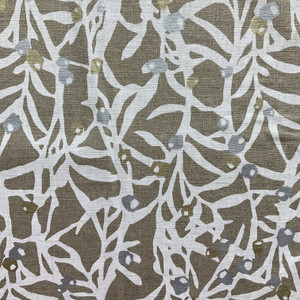Zen Spirit in Chalk | Home Decor Fabric | Abstract Leafy Vines in Natural / White / Silver / Gold | P/K Lifestyles | Medium Weight | 54" Wide | By the Yard