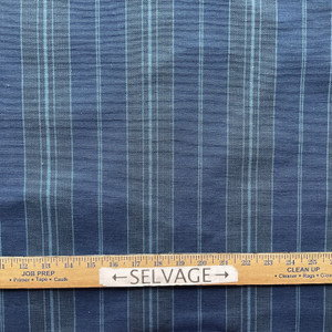 Bromley in Marine | Upholstery Canvas / Slipcover Fabric | Stripes in Blues | Medium Weight | 54" Wide | By the Yard