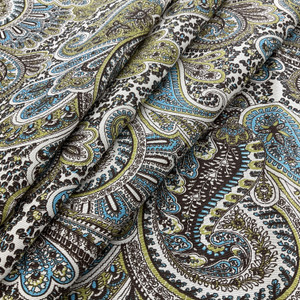 2 Yard Piece of Premier Prints Paisley Chocolate | Medium Weight Duck Fabric | Home Decor Fabric | 54" Wide