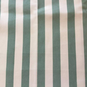 2 Yard Piece of Vertical Green and Ivory Stripes | Home Decor Fabric | 56 Wide | By the Yard