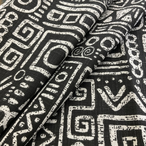 2 Yard Piece of Premier Prints Glyphic Slub Canvas Ink | Medium/Heavyweight Duck, Canvas Fabric | Home Decor Fabric | 54" Wide