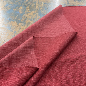 Ludlow in Ruby | Upholstery Fabric | Slub Basketweave | Dark Red | 100% Polyester | Heavy Weight | Nassimi | 54" Wide | By the Yard