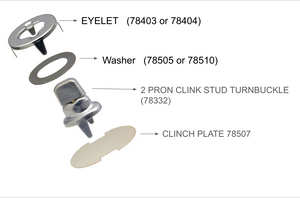 CLINCH PLATE FOR TURNBUCKLE | Nickel/Brass | 78507 (USERS WITH 78332 STUD)