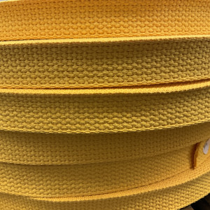 1 INCH Gold Light Weight Cotton Webbing / Bag Straps / Edging | By The Yard