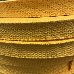 1 INCH Gold Light Weight Cotton Webbing / Bag Straps / Edging | By The Yard