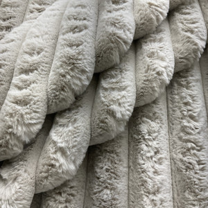 Lavish Plush Faux Mink Corduroy in Taupe | Upholstery Fabric | Super Soft | Heavy Weight | 54" Wide | By the Yard