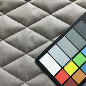 Queen Porschia in Ash Gray | Upholstery Fabric | Quilted Diamonds Layered with Dacron | Heavy Weight | 54" Wide | By the Yard