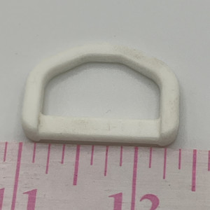 1 Inch D-Ring | White | Plastic Hardware | Use for Bags / Straps / Webbing