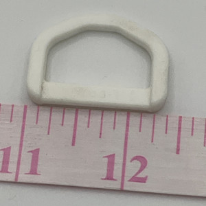 1 Inch D-Ring | White | Plastic Hardware | Use for Bags / Straps / Webbing
