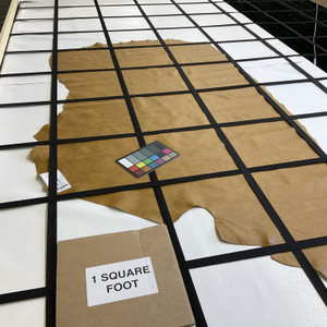 Lightly Mottled Tan Brown | Leather Cowhide |  15 Square Feet | 3 Ounce / 1.2 mm