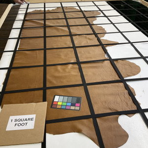 New Promenade in Bourbon Brown | Leather Cowhide | 24 Square Feet | 3 Ounce / 1.2 mm