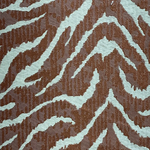 Tiger Stripe in Spice Orange and Off White | Drapery Fabric | 54" Wide | Lightweight | By the Yard