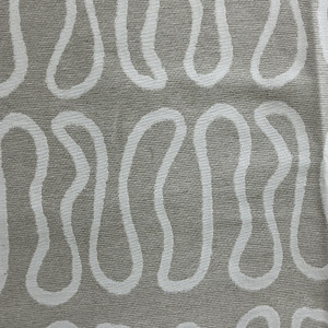 Anaconda in Hemp | Upholstery Fabric | Large Scale Snaking Line in Off White / Beige | Richloom | Heavy Weight | 54" Wide | By the Yard