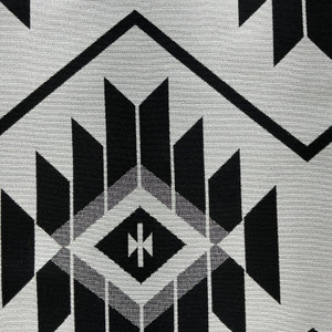 Azera in Onyx | Upholstery Fabric | Large Scale Aztec in Black / White |  Heavyweight | Richloom | 54" Wide | By the Yard