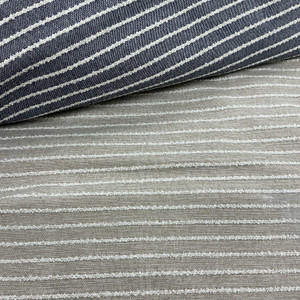 Pomodoro in Linen | Upholstery Fabric | Textured Stripes in Beige / White | Richloom | Heavyweight | 54" Wide | By the Yard