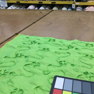 3 Yard Piece of Lime Green 3D Ribbon Taffeta Fabric | Special Occasion | Apparel | 58" Wide |  Sold by the Yard