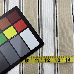 Channing in Sahara By Belle Maison | Curtain And Medium Weight Upholstery | Stripes Tan Black White | 54" Wide | 100% cotton | By the Yard