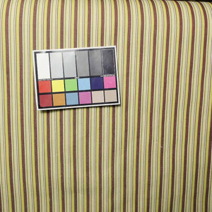 1.12 Yard Piece of Red Yellow Gold White Stripe Multiuse / Drapery Fabric By The Yard 54"W Cotton