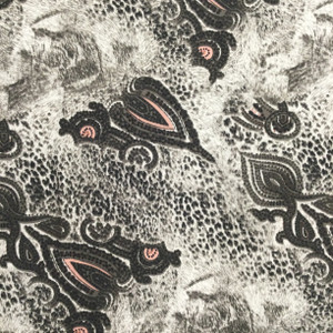 3 Yard Piece of Black/Grey/ Tan and Pink Leopard Spade Knit  Fabric | Lightweight Jersey  Knit | Fashion Fabric | 48 Inch Wide | By the Yard