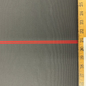 Recacril Bayside Stripe R-063 Grey / Red  | Waterproof Awning & Marine Canvas | 100% Solution Dyed Acrylic | 47" Wide | By the Yard