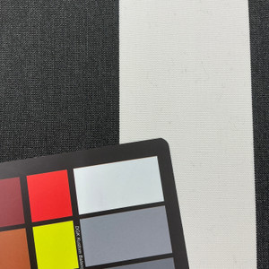Recacril Black and White Stripe R-017 | Waterproof Awning & Marine Canvas | 100% Solution Dyed Acrylic | 47" Wide | By the Yard
